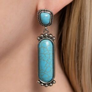 Elegant Silver and Turquoise Earrings